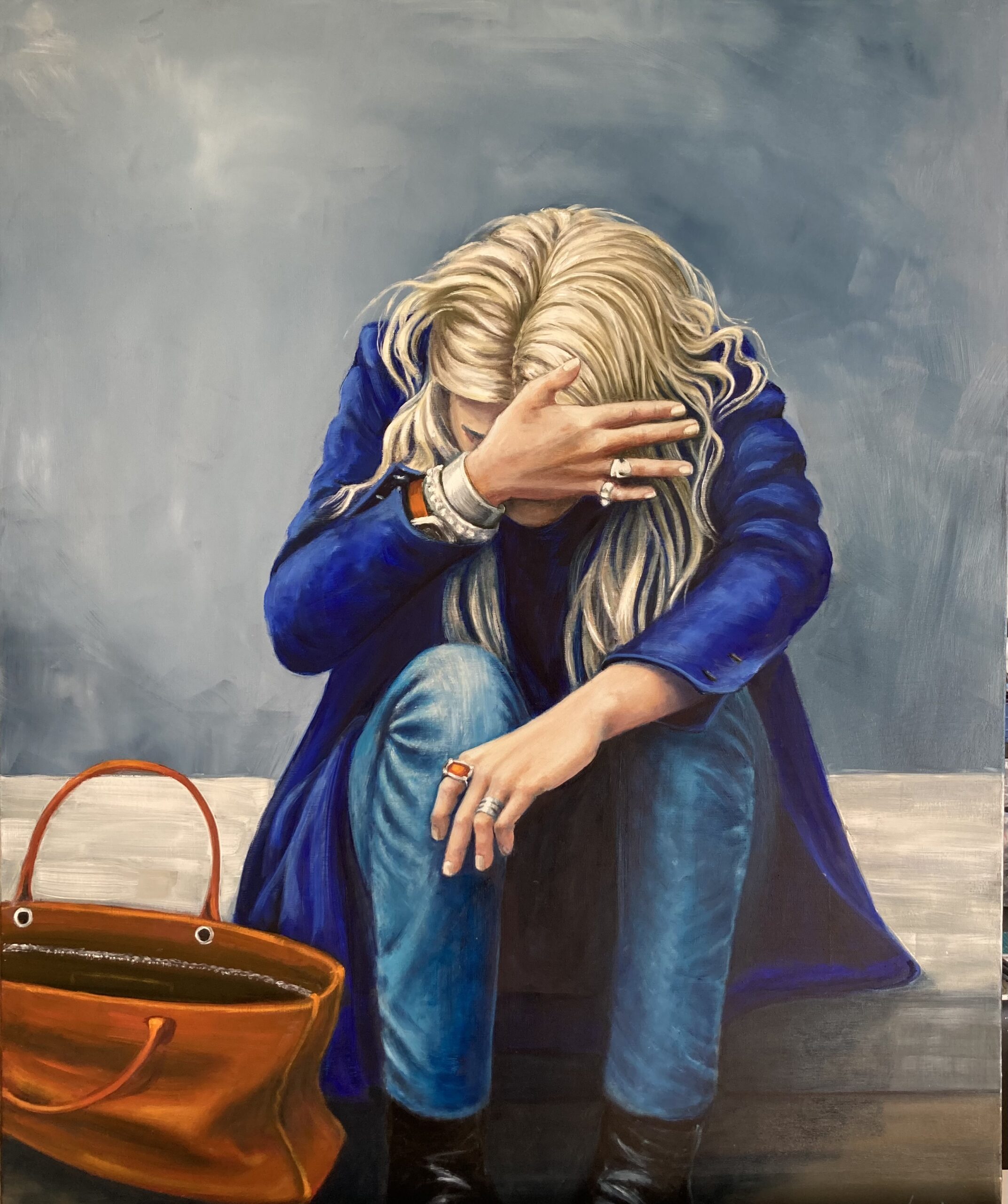Michele Lemoigne, Passage a vide, huile 100x80