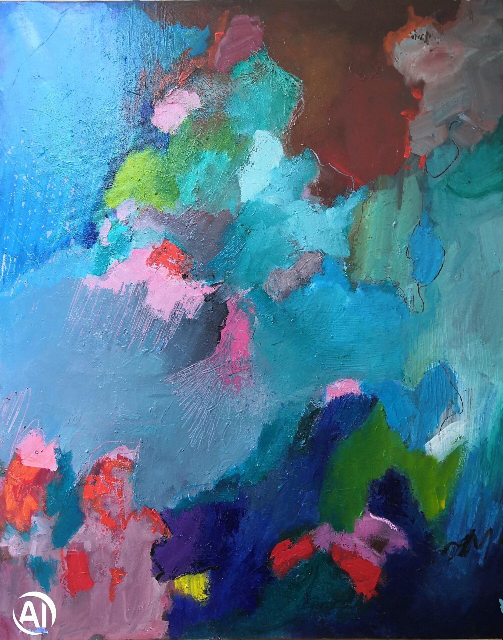 Sylvie Boutin, Terres lointaines, huile 65x81